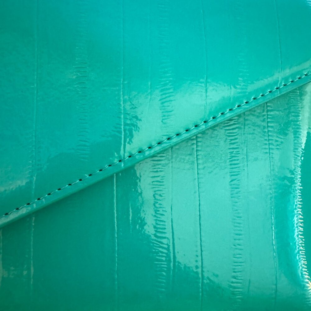 Kurt Geiger London Patent Leather Convertible Clutch Crossbody Shoulder Bag - Picture 4 of 14
